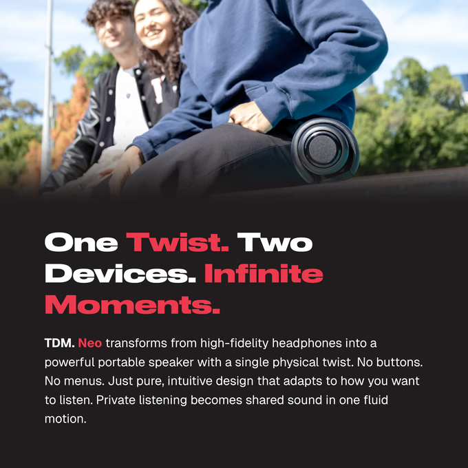 [Cash on delivery] TWIST. Headphones(Super Early) | 2-in-1 Wireless Headphones Transform into Bluetooth Speaker