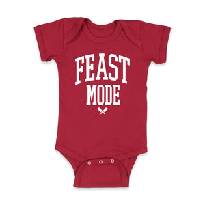 Butcher Block Feast Mode Onesie Kids Garnet