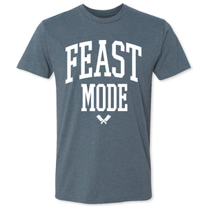 Butcher Block Feast Mode Tee Mens Indigo