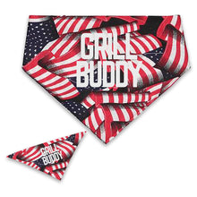 Load Image into Gallery viewer, Butcher Block Grill Buddy Bandana American Flag