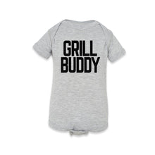 Load Image into Gallery viewer, Butcher Block Grill Buddy Onesie Kids Heather Grey