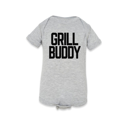 Butcher Block Grill Buddy Onesie Kids Heather Grey