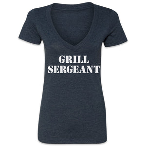 Butcher Block Supply Co Grill Sergeant Tee Ladies Midnight Navy