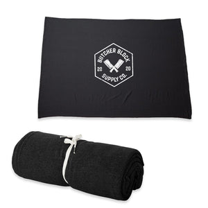 Butcher Block Logo Blanket Black