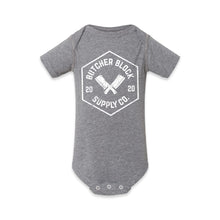 Load Image into Gallery viewer, Butcher Block Logo Onesie Kids Granite