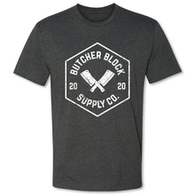 Load Image into Gallery viewer, Butcher Block Supply Co Logo Tee Mens Charcoal