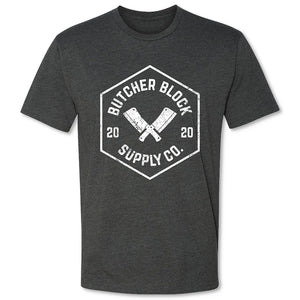 Butcher Block Supply Co Logo Tee Mens Charcoal