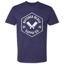 Load Image into Gallery viewer, Butcher Block Supply Co Logo Tee Mens Storm