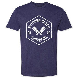 Butcher Block Supply Co Logo Tee Mens Storm