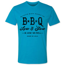 Load Image into Gallery viewer, Butcher Block Low And Slow Tee Mens Turquoise