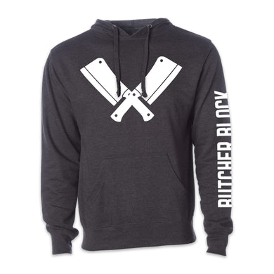 Butcher Block Pullover Hoodies Charcoal Front