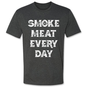 Butcher Block Smoke Meat Tee Mens Charcoal