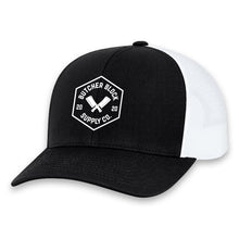 Load Image into Gallery viewer, Butcher Block Snapback Hat Black White