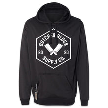 Load Image into Gallery viewer, Butcher block Tailgate Hoodie Black