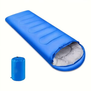 Cold Weather Sleeping Bag for Adults – 5°F-32°F, Lightweight, Waterproof with Heat Retention, Stuff Sack & Snag-Free Zipper – Ideal for Camping, Sleepovers, Guests (Blue)
