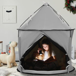 KNOCLOC Sensory Tent for Kids with Autism, with Fan-Ready Port for Enhanced Ventilation, Large Blackout Autistic Tent for Kids & Adult Calming Down, Portable and Easy Setup 45*39*39 in