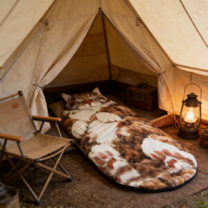 Sleeping Bags for Adults Cold Weather & Warm Cat Sleeping Bag with Pillow Camping Sleeping Bag for Kids 10-12 Soft Sleeping Bags Plush Cat Envelope Washable Blanket for Camping Travel Sleepovers Home