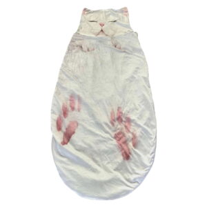 RICHMJ Adult Soft Sleeping Bag – Plush Cat Envelope Sleeping Bag for Camping, Sleepovers & Home Lounging, Washable Warm Blanket ,68.9x31.5 in,(A)