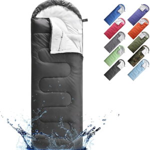 FAIRYLAND 0 ºC Sleeping Bags, Compression Sack Portable and Lightweight for Camping, Dark Gray