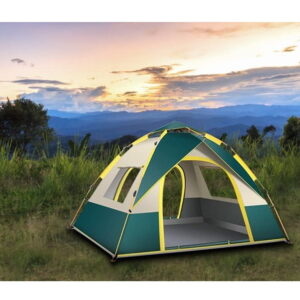 DERCLIVE 3-4 Person Camping Tent , Pop Up Camping Tent Easy Setup Outdoor Tents Rainproof Windproof Tent Lightweight Portable for Family Backpacking Camping Hiking Traveling