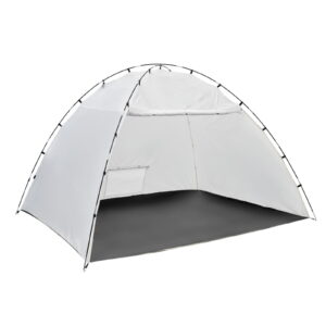 KFFKFF Portable Paint Booth Tent, 115.35 x 90.55 x 74 inch Spray Shelter with Floor & Mesh Screen, Spacious Oxford Fabric Tent for Painting Furniture like Cupboards, Chairs, and Tables