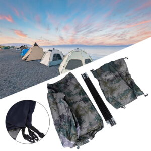 1/2Person Tent Ultralight Portable Camping Garden Tent With Anti-Uv Coating Roof Shield Storage Bag Outdoor Beach Hiking Part Digital Camouflage 2 Person Fangkenuo