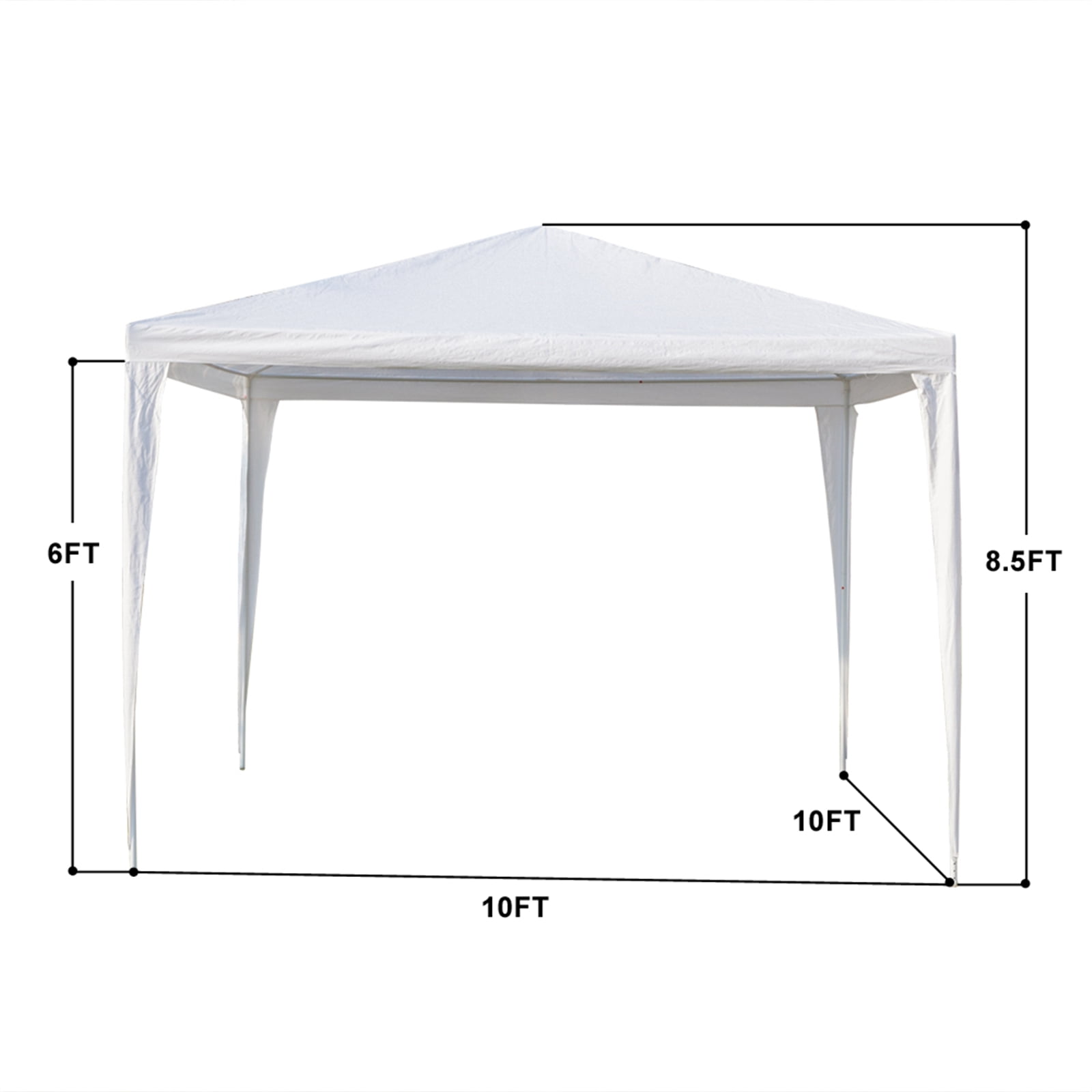 Wedding Tent, 10' * 10' Waterproof Tent with 3 Sides and Spiral Tubes White - Image 7
