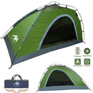 ASTRAEA 1 Person Backpacking Tents, Easy Setup Camping Tent with Skylight & Waterproof Rainfly & Ground Vents Lightweight for Camping Travel