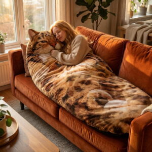 Rongyun Soft Cat Sleeping Bag for Adults – Plush Cat Shaped Envelope Sleep Bag for Camping & Indoor – Adult Soft Sleeping Bag, Warm Washable Blanket, Gifts for Cat Lovers 68.9''x31.5''