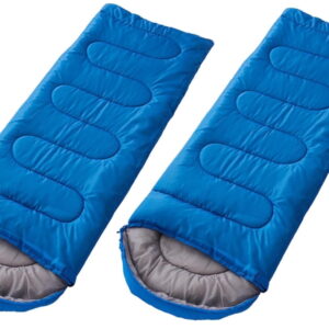 Set of 2 Sleeping Bags Mummy Type 8' Foot 20+ Degrees Fahrenheit Navy Blue - Carrying Bag