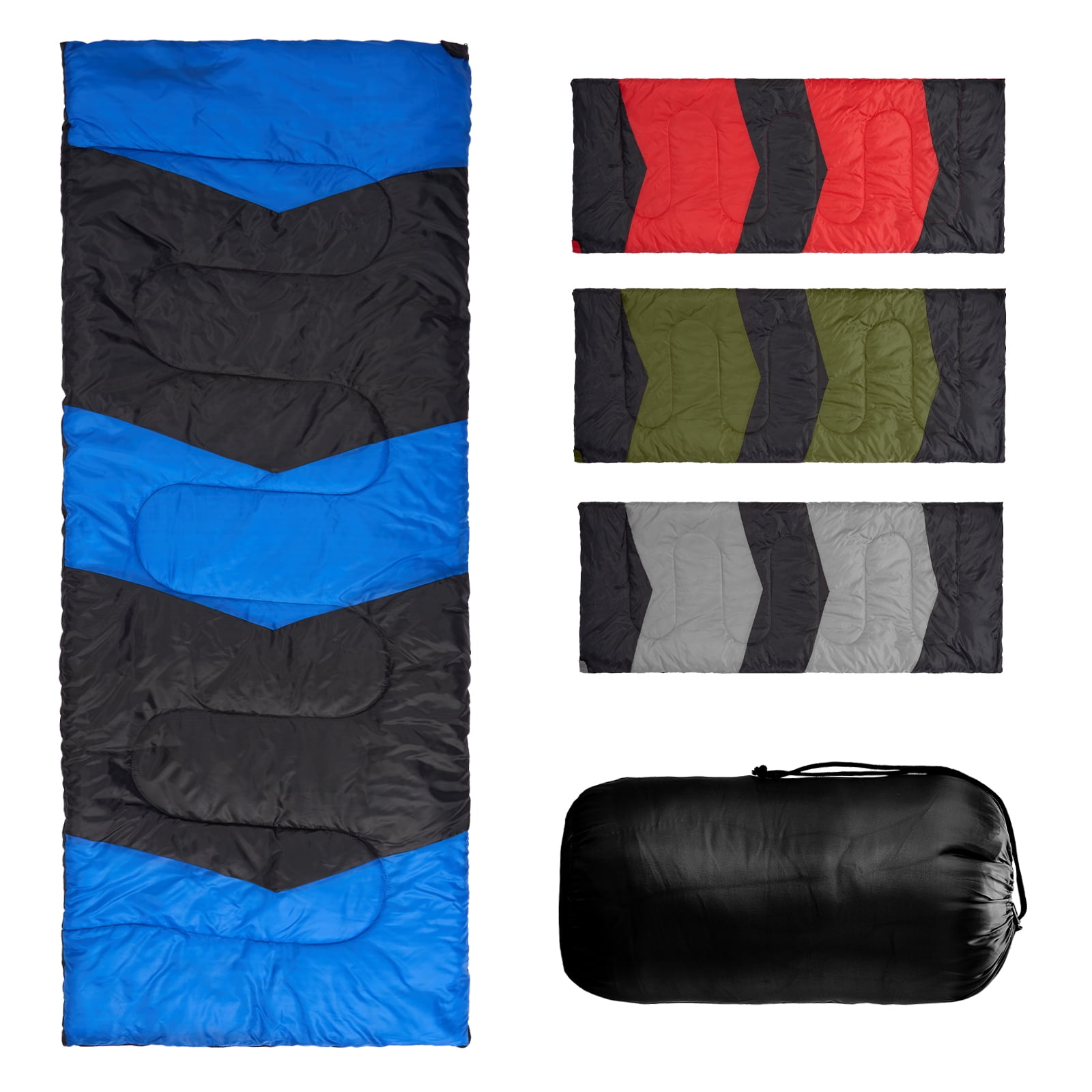 Zimtown Cold Weather Rectangular Sleeping Bag - Lightweight Camping Essential with Storage Bag, Use for 42-68 ℉, Blue