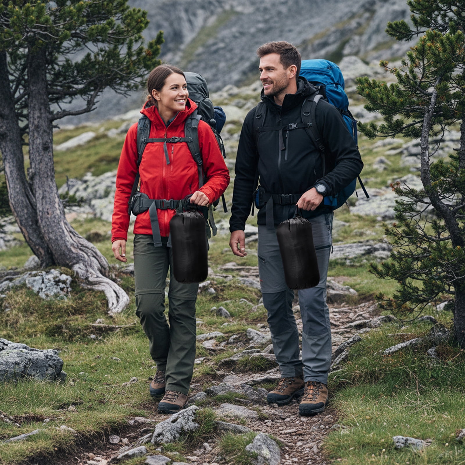 Zimtown Cold Weather Rectangular Sleeping Bag - Lightweight Camping Essential with Storage Bag, Use for 42-68 ℉, Blue - Image 7