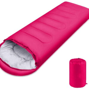 Ozmatip Sleeping Bag, Lightweight Summer Weather Sleep Bags for Kids Adults Girls Women, Microfiber Filled 15-25 Degree for Backpacking/Hiking/Camping/Mountaineering with Compression Sack