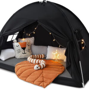 Bed Tent Bed Canopy Bunk Twin Size for Kids, Kids Tent Floor Indoor Privacy Sleeping Tents Dream Tents Indoor Drafty Room, Twin Bed Tents Blackout Space on Bed Tents Canopy Tents