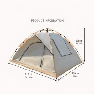 Camping Tent with Sun & Rain Protection, Quick Setup, Mesh Screen & Removable Ceiling, Reinforced Design for Outdoor Adventures and Family Use, White