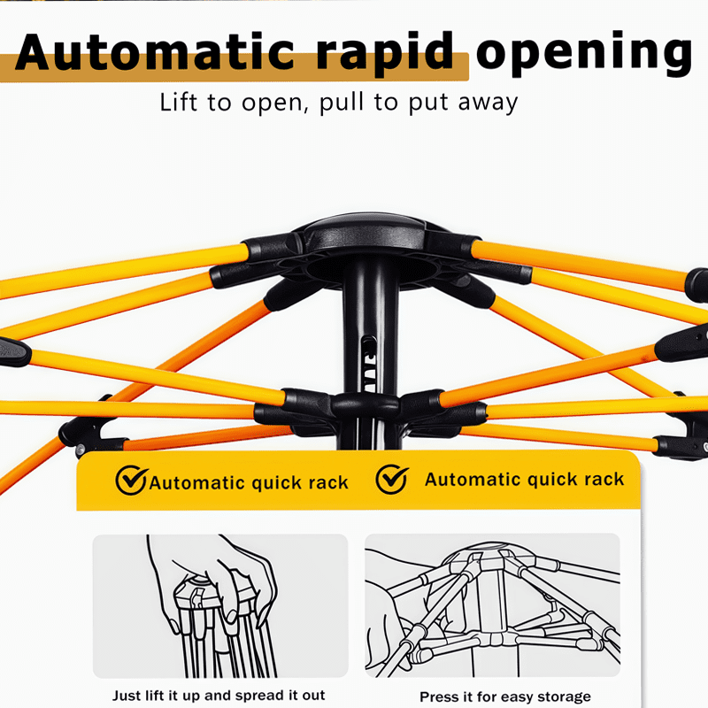 Camping Tent with Sun & Rain Protection, Quick Setup, Mesh Screen & Removable Ceiling, Reinforced Design for Outdoor Adventures and Family Use, White - Image 5