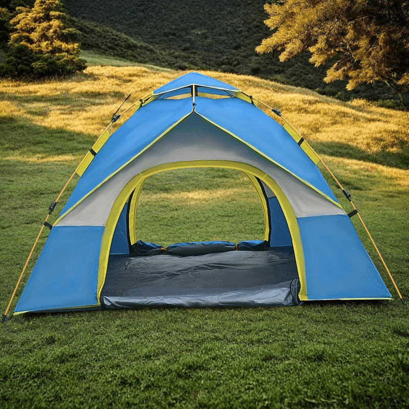 Camping Tent with Sun & Rain Protection, Quick Setup, Mesh Screen & Removable Ceiling, Reinforced Design for Outdoor Adventures and Family Use, White - Image 6