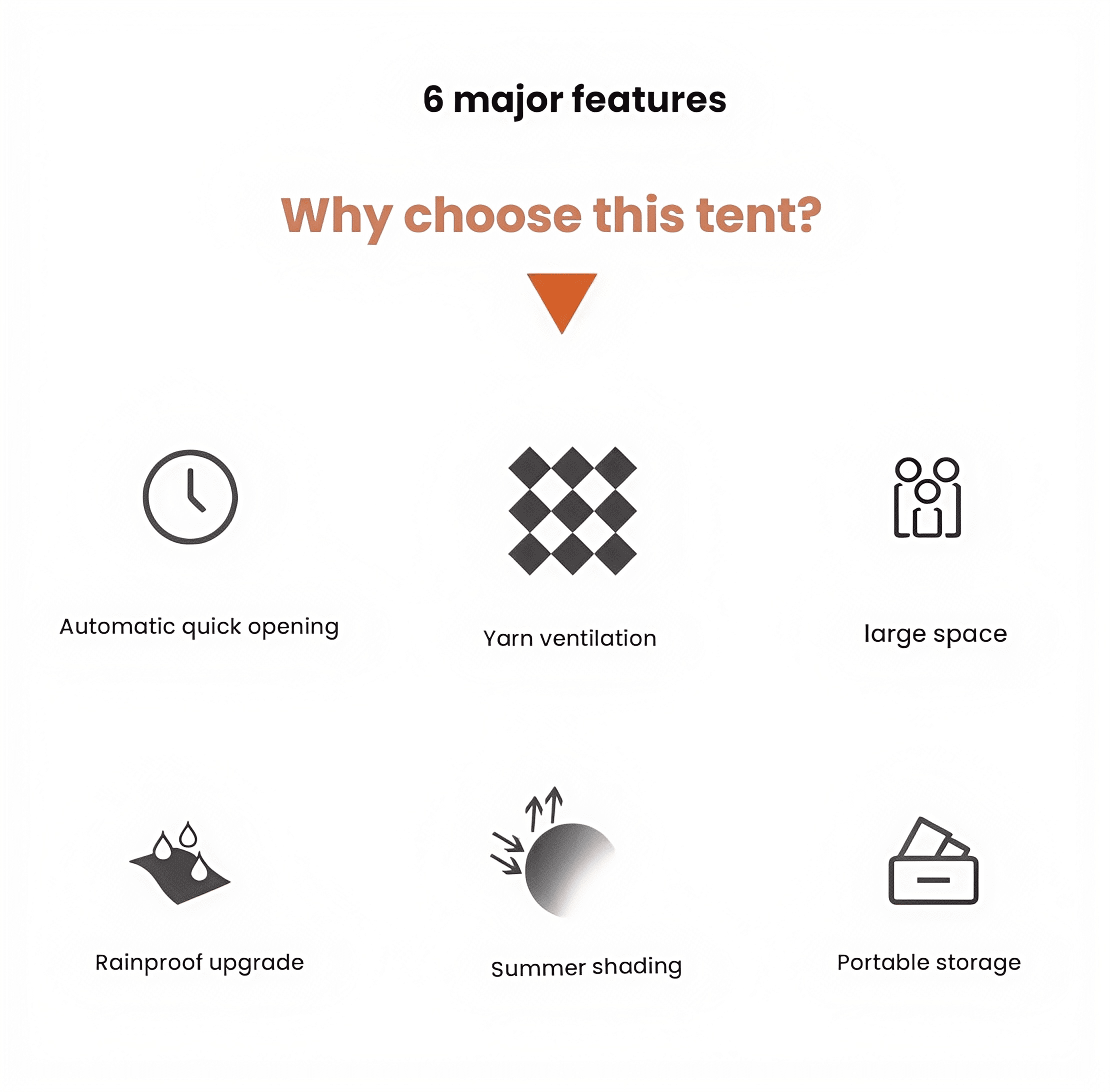 Camping Tent with Sun & Rain Protection, Quick Setup, Mesh Screen & Removable Ceiling, Reinforced Design for Outdoor Adventures and Family Use, White - Image 8