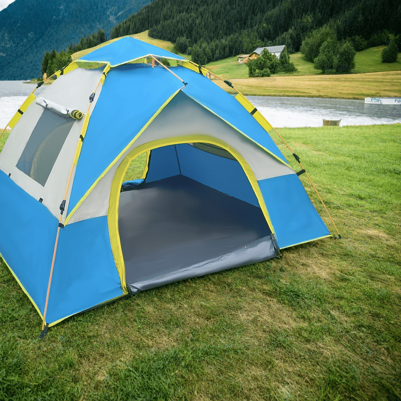 Camping Tent with Sun & Rain Protection, Quick Setup, Mesh Screen & Removable Ceiling, Reinforced Design for Outdoor Adventures and Family Use, White - Image 10