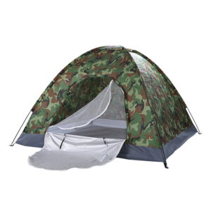 Kadyn Camouflage Camping Tent, Dome 3-4 Person Camping Pop-Up Tent Spacious, Lightweight, for Outdoor Hiking