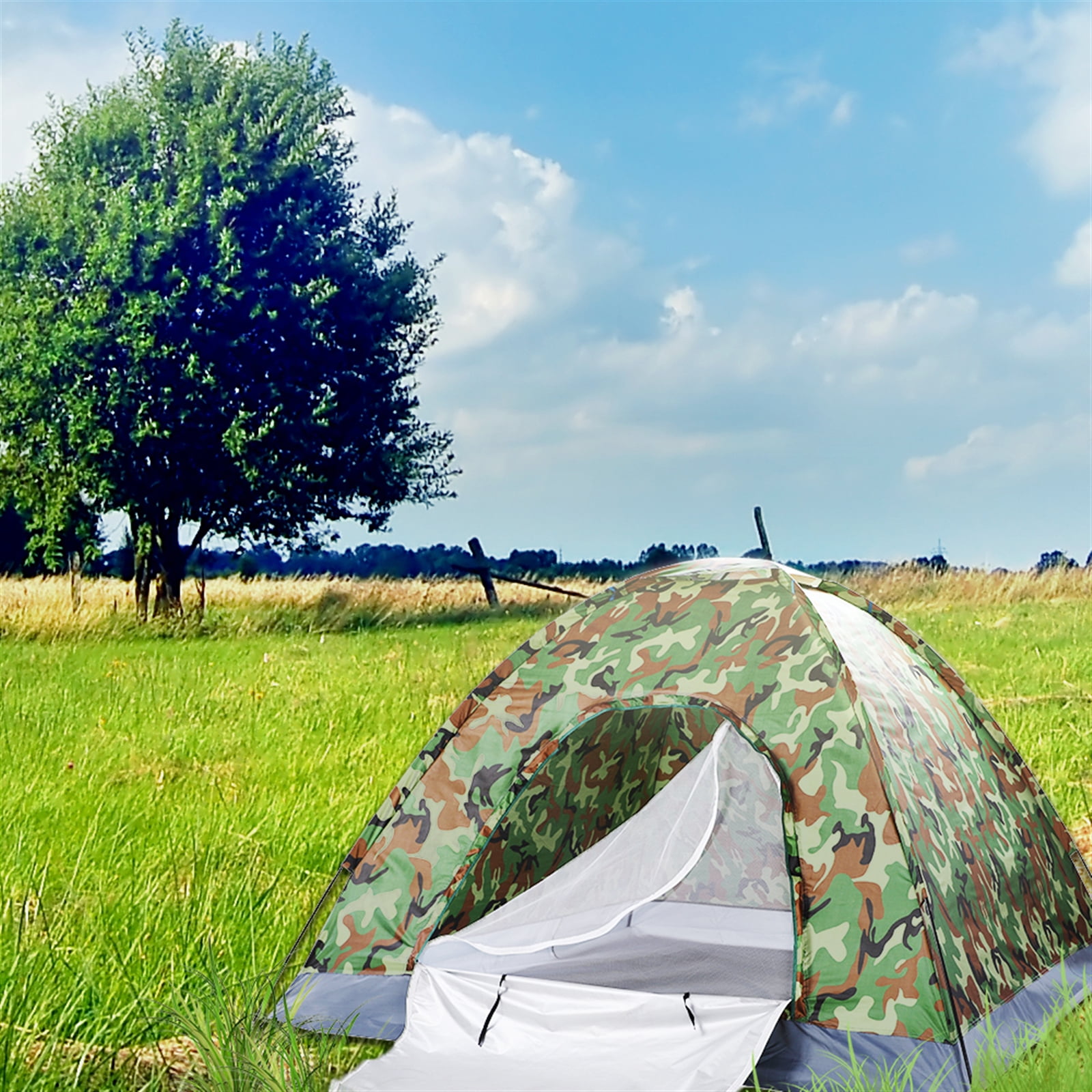 3-4 Person Camping Dome Tent Camouflage