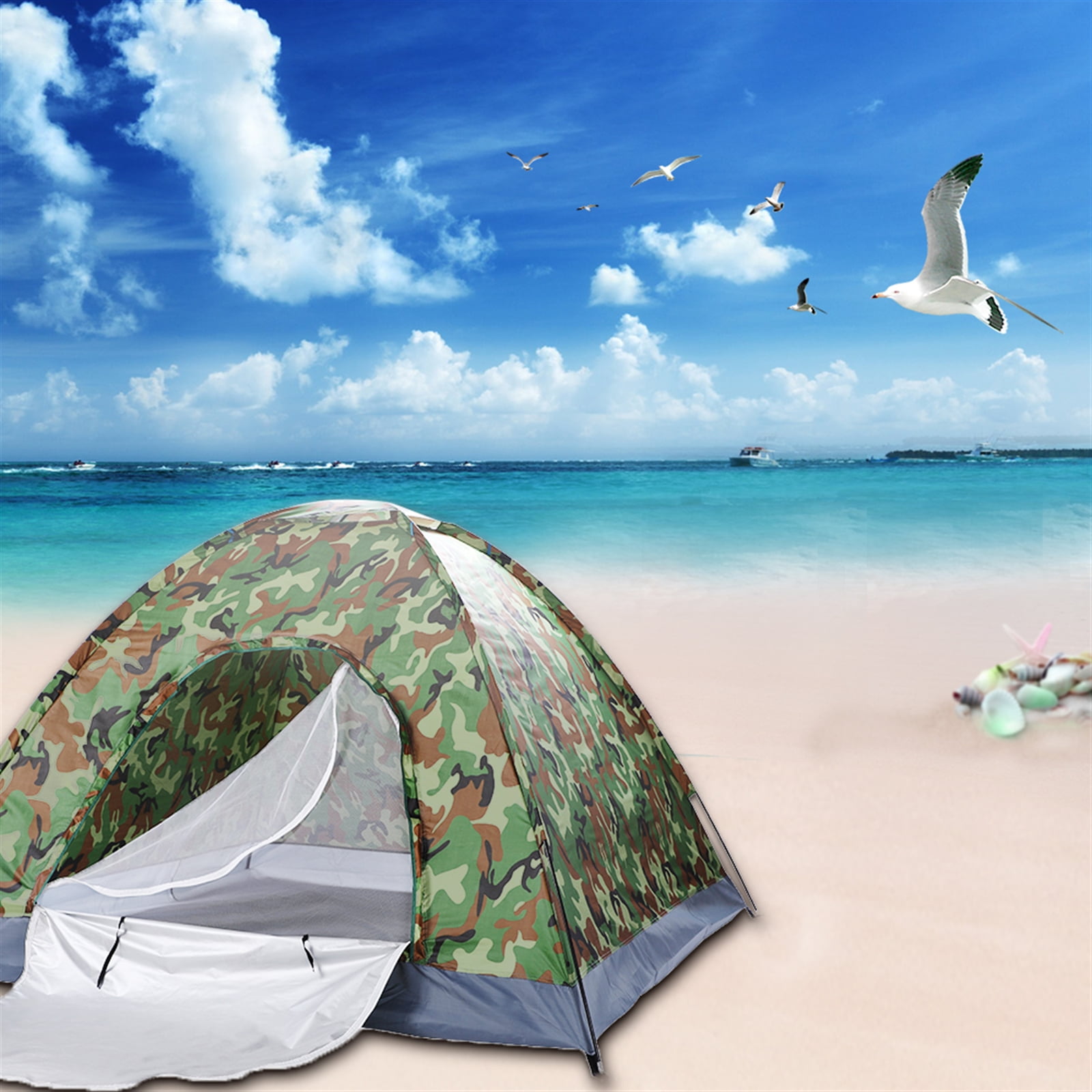 3-4 Person Camping Dome Tent Camouflage - Image 4