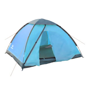 Arctic Lemmings 7 × 6 × 4.4 ft 3-Person Camping Tent Waterproof, Lightweight, and Durable for Backpacking, Hiking & Outdoor Use (Blue)