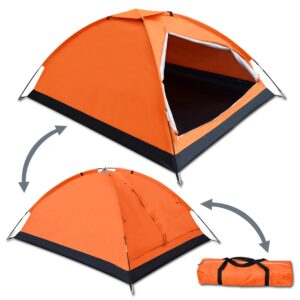 SUNNYOUTDOOR Portable Backpacking Tent 2-3 Person Family Camping Hiking Traveling w Carry Bag