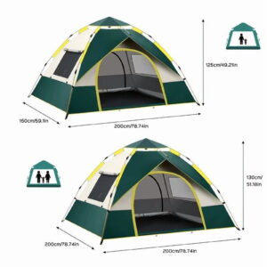 Outdoor Camping Tent, Enhanced Waterproof And Wind-Resistant Design, Dual Doors And Windows Tent, Quick Setup, Spacious Interior, All-Season Use, Perfect For Camping,
