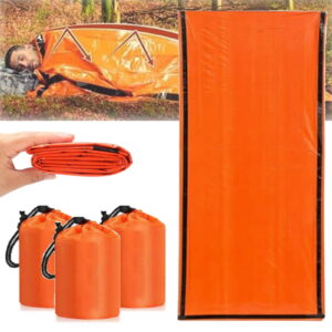 Leodye 3PCS Emergency Survival Sleeping Bag - Pocket-sized Waterproof thermal Bivy Sack, for Outdoor Use -84" x 36"