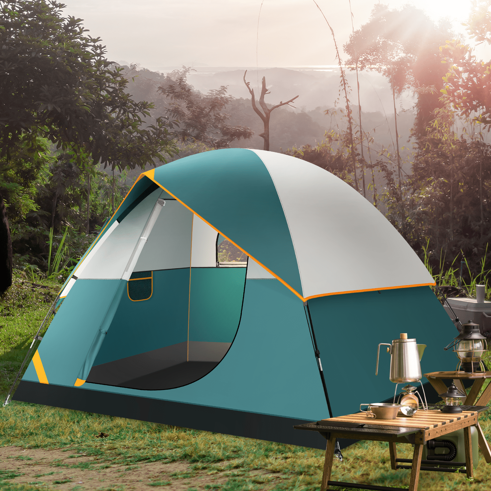 SANOPY Tent 4 Person Tent Easy Setup Camping Tent with Waterproof Rainfly, Windproof Design & Mesh Ventilation for Family, Hiking, Beach, and Travel - Image 26