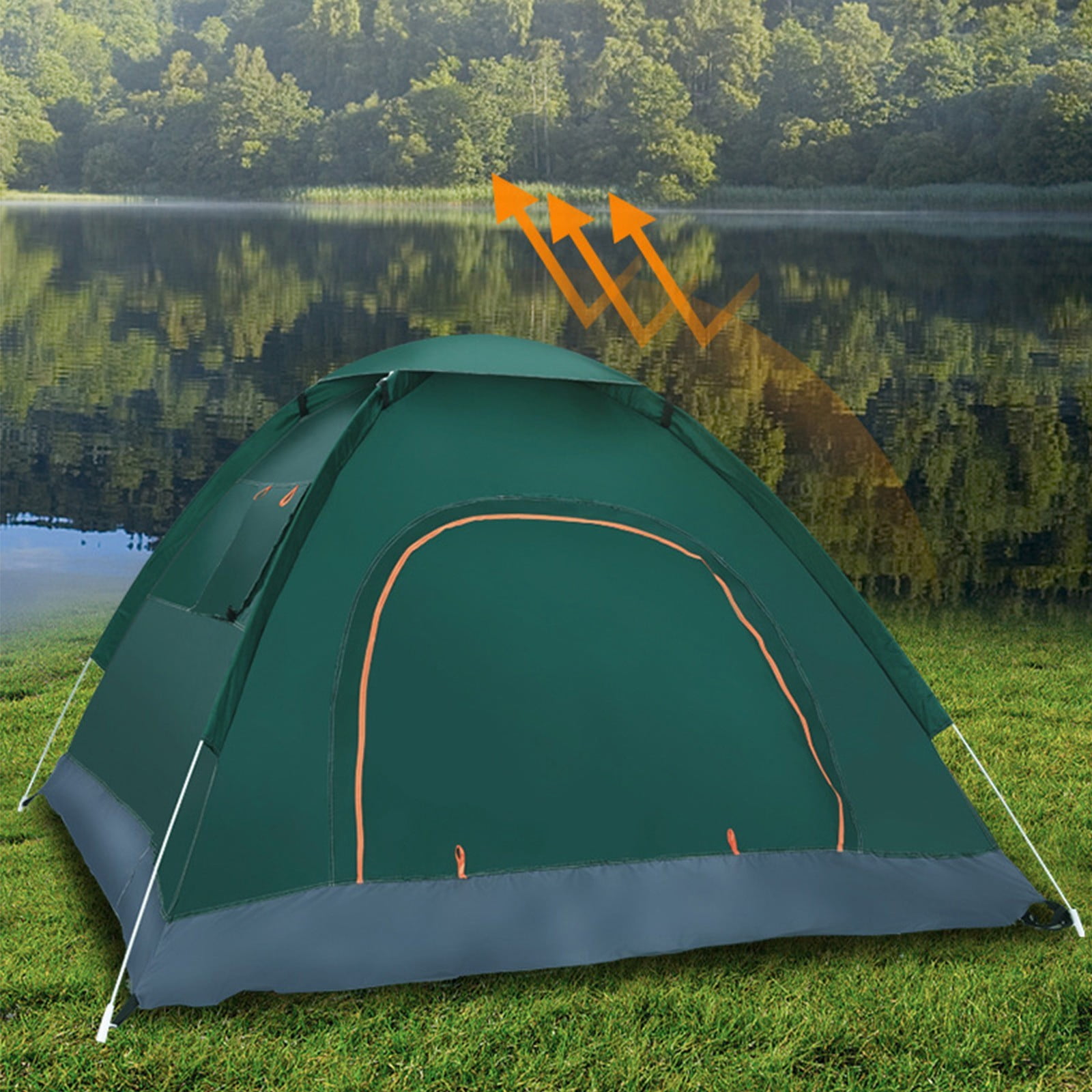 Camping Tents Instant Set Up,2 Person Camping Tent with Rain Fly and Carrying Bag,Outdoor Tent for Backpacking,Hiking,Outdoors,Automatic Quadrangle Tent with Easy Setup 1 Door and 1 Skylight - Image 7