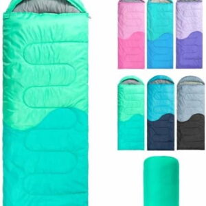 Sleeping Bag - 3 Seasons for Adults Kids Boys Girls Camping Hiking - Warm Cold Weather Lightweight Portable with Compression Bag for Backpacking in Spring, Summer, Fall and Winter