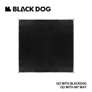 BLACKDOG, Family Camping Tent, Automatic Quick-opening Black Vinyl Coating Tent for 4 people, Easy setup Camping Tent with Two Doors and Four Vent Windows, Waterproof and Sun Protection